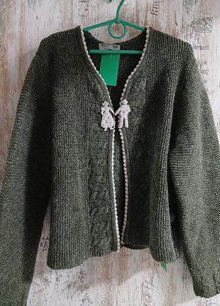 Ексклюзивний в'язаний кардиган 80% вовна 20% льон від австрійського люкс бренду scheiber  "пастушка і пастух" . абсолютно унікальна і автентична річ.