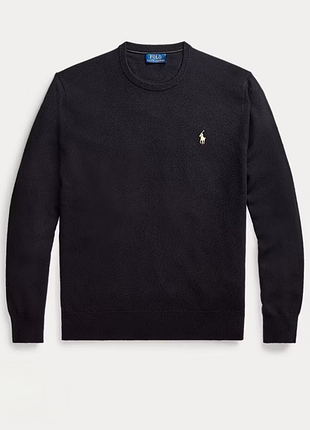 Polo ralph lauren свитер черный шерстяной шерсть шерсть шерсть шерсть размер l м оригинал женский мужской свитер шерстяной джемпер