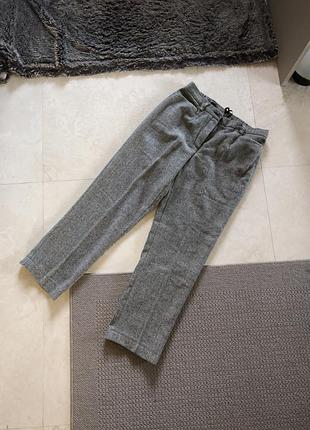 Прямі широкі шерстяні брюки штани вовняні прямые шерстяные штаны шерсть вовна  широкие