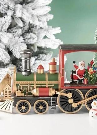 Новорічний нічник з музикою та блискітками xmas 2110 17 х 32 х 9.5 см usb-кабель або 3 батареї aa