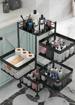 Органайзер кухонный с вращающимися полками vegetable rack для хранения овощей и фруктов
