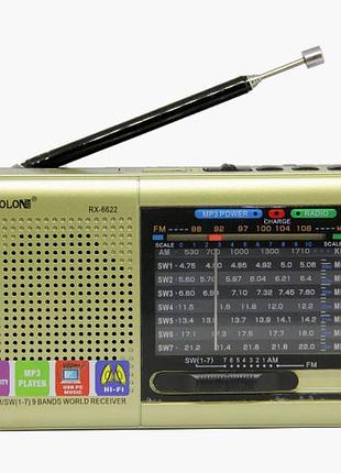 Портативная столбик радио mp3 usb golon rx-6622. цвет: золотой