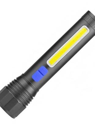 Фонарь ручной аккумуляторный cb-c12-p50-cob, ручной фонарик led, водонепроницаемый фонарь