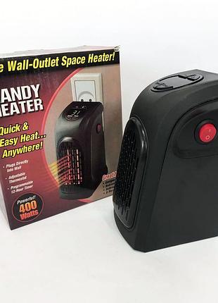 Портативний обігрівач rovus handy heater black 400 вт, обігрівач дуйчик, побутовий тепловентилятор