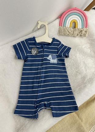 Классный песочник на молнии nutmeg, полосатый песочник, песочник, боди