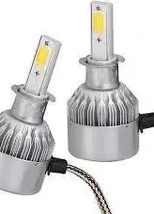 Комплект led ламп c6 headlight h3 12v cob(5539)