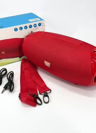 Портативная bluetooth колонка tg534 sd ipx5 с ремешком, беспроводная колонка мощная. цвет: красный