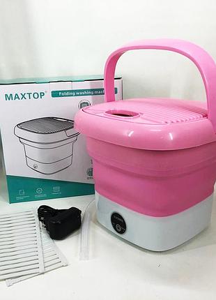 Пральна машина maxtop machine, пральна машина для дачі без водопроводу. колір: рожевий