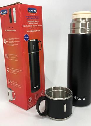 Термос magio mg-1046b 0.5 л, термос для спортсменів, термокружка з вакуумною ізоляцією