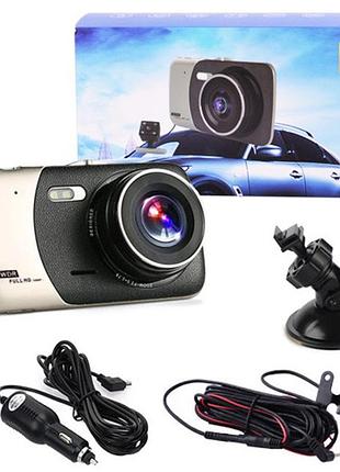 Автомобільний відеореєстратор x600 lcd 4 angel lens камери 1080p full hd tf