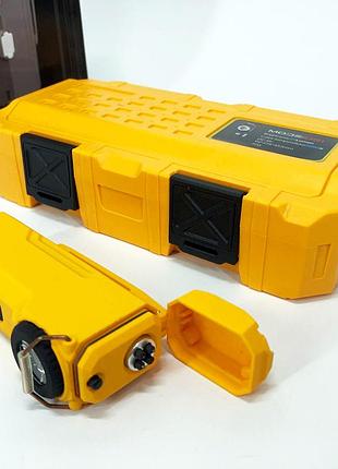 Ліхтарик-запальничка армійська multifunctional d51-cob електроімпульсна акумуляторна. колір: жовтий