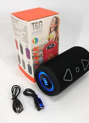 Bluetooth колонка портативна tg656 fm-радіо, акумуляторна колонка для музики. колір: чорний