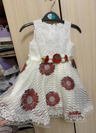 Платье вишиванка украинский стиль 12-18 мес2 фото
