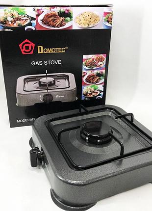 Газовая плита domotec ms-6601 на 1 конфорку. цвет: серый