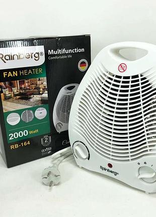 Тепловентилятор rainberg rb-164 електричний обігрівач 2000 w