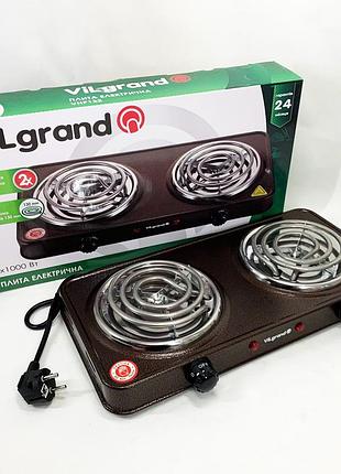 Настольная плита vilgrand vhp132. цвет: коричневый