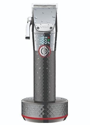 Профессиональная беспроводная машинка для стрижки vgr v-682 red тример для волос
