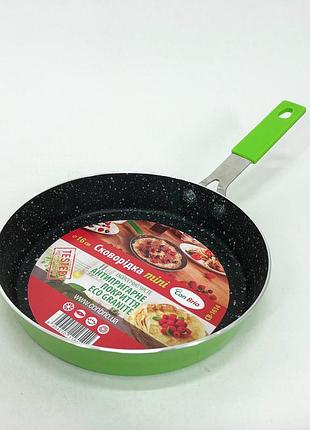 Сковорода con brio cb-1614 з антипригарним покриттям eco granite mini 16 см. колір: зелений
