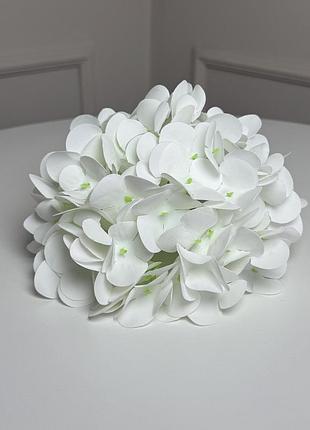 Гортензия искусственная латексная h=70см. d=17 cm 1шт. цвет: белый