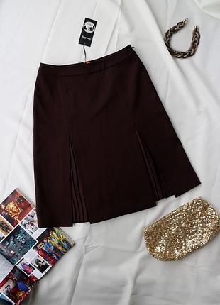 Брендова спідниця плісе шоколадного вдітінку люкс якість топ дизайн