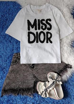 Футболка коттонова miss dior
