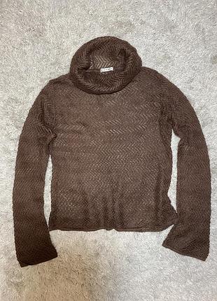 Ажурна блуза светр з хомутом