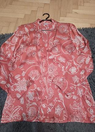 Невероятная шелковая блуза-жакет в цветочный принт.