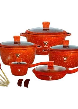 Набор кастрюль top kitchen тк00050l красный, 10 предметов