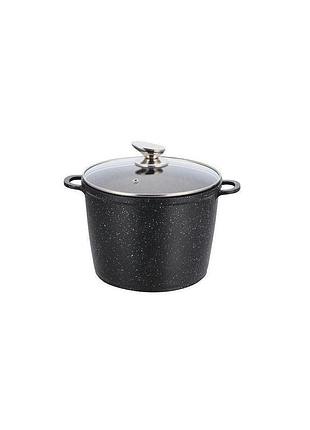 Кастрюля benson bn-301 6.8л крупный казан для всех видов плит с мраморным антипригарным покрытием и крышкой