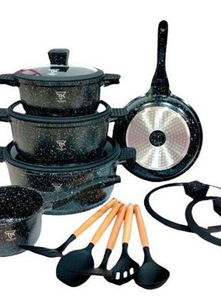 Набор кастрюль top kitchen тк00050l черный, 10 предметов
