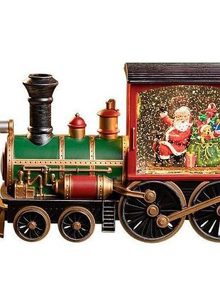 Новогодний музыкальный ночник рождественский поезд на батарейках и от usb xmas wdl-2110