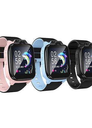 Детский смарт часы hoco y104 4g gps цвет синие