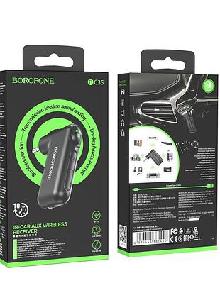 Fm-трансмиттер borofone bc35 wideway car aux bt receiver цвет черный