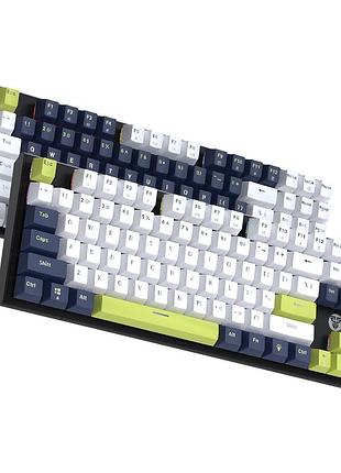 Клавиатура игровая fantech atom87s mk877s mori blue switch цвет белый
