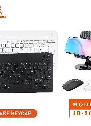 Беспроводная клавиатура и мышь jeqang jb-986 bt keyboard+mouse+bracket цвет черный
