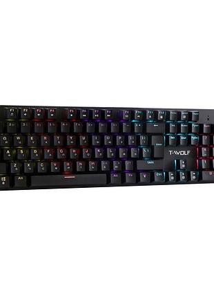 Клавиатура twolf t17 led blue switch цвет черный