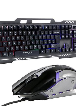 Клавиатура и мышь twolf tf600 цвет черный