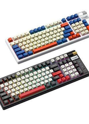 Клавиатура twolf t70 led red switch (typec+2.4ghz+bt) цвет белый синий