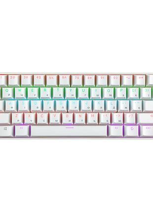 Клавиатура twolf t60 blue switch цвет белый