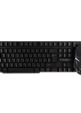 Клавиатура и мышь twolf tf200 цвет черный