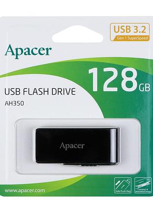 Usb флеш-накопичувач 3.2 apacer ah350 128gb колір чорний