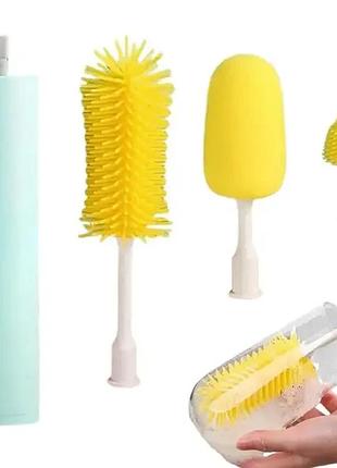 Многофункциональная электрическая щетка для мытья посуды с разными насадками brush and412