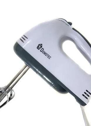 Ручной миксер с чашей domotec ms-1366 7 скоростей