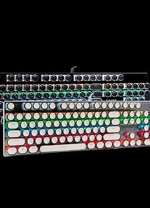 Клавиатура twolf t75 punk led blue switch цвет белый
