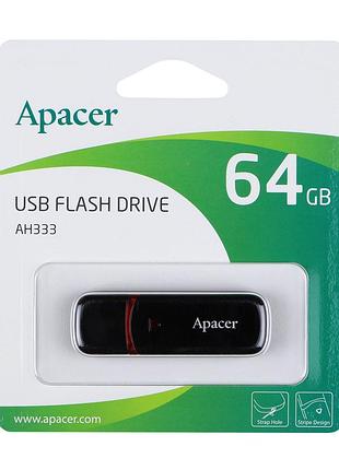 Usb флэш-накопитель apacer ah333 64gb цвет черный
