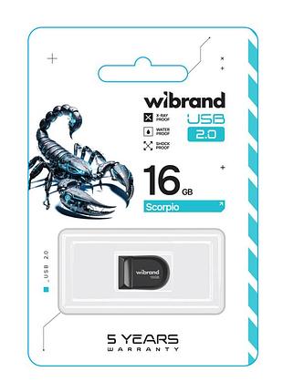 Usb флэш-накопитель wibrand 16gb scorpio цвет черный