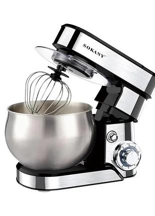 Планетарный миксер sokany sk-05008 чаша 6 л 2000 вт