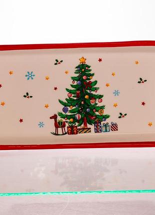 Блюдо сервировочное новогоднее для закусок 39×15×2 (см) из фарфора cr-1-1