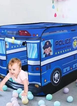 Синяя полицейский автобус детская игровая палатка tk group tent 110 х 70 х 70 см в сумке