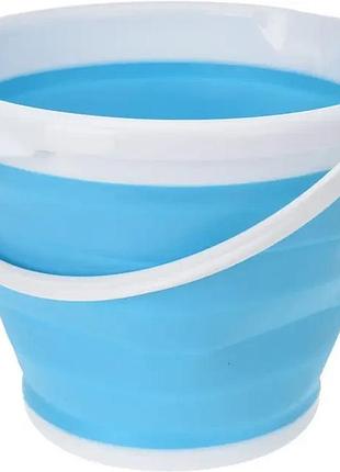 Складне відро silicon bucket 10арк., туристичне відро, силіконове відро